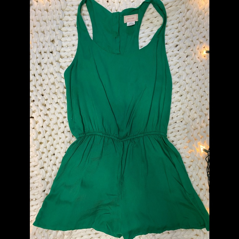 Green Romper Love...Ady Size: S NWOT